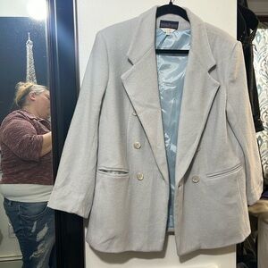 Vintage Herman Geist size 10P wool, cashmere, blend blazer, dry clean only